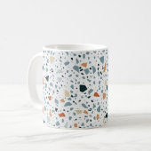Terrazzo Marmor nahtlos handgefertigtes Muster Kaffeetasse (Vorderseite Links)
