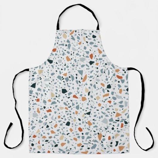 Terrazzo Marmor nahtlos handgefertigtes Muster Schürze (Vorderseite)