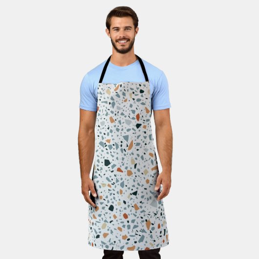 Terrazzo Marmor nahtlos handgefertigtes Muster Schürze (Getragen)