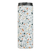 Terrazzo Marmor nahtlos handgefertigtes Muster Thermosbecher (Rückseite)