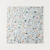 Terrazzo Marmor nahtlos handgefertigtes Muster Wandteppich (Vorderseite (Horizontal))