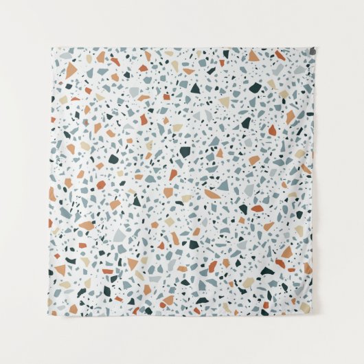 Terrazzo Marmor nahtlos handgefertigtes Muster Wandteppich (Vorderseite (Horizontal))
