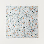 Terrazzo Marmor nahtlos handgefertigtes Muster Wandteppich (Vorderseite)