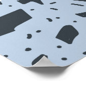 Terrazzo-Marmor nahtlos handgezeichnetes Muster Poster (Ecke)