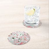 Terrazzo-Marmorstein Runder Pappuntersetzer (Vor Ort)