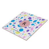 TERRAZZO MONOGRAM FAMILIENNAME CUSTOM Keramik Tile Fliese (Seite)