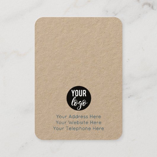 Terrazzo Mosaic Blue Necklace Display Card Visitenkarte (Rückseite)