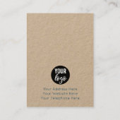 Terrazzo Mosaic Blue Necklace Display Card Visitenkarte (Rückseite)