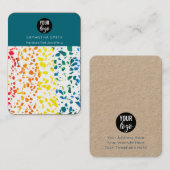 Terrazzo Mosaic farbenfrohe Nekklace Display Card Visitenkarte (Vorne/Hinten)