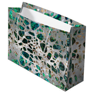 Terrazzo - Mosaik-Ohrschnecken-Perle und Gold #1 Große Geschenktüte