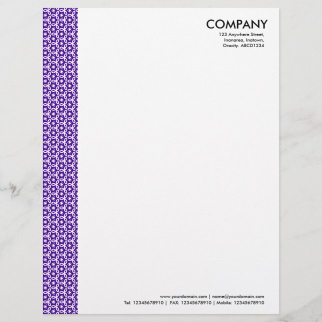Terrazzo Muster 03 Violet Briefbogen (Vorderseite)