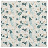 Terrazzo Muster Aquamarin und Gold Stoff (Muster)