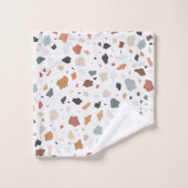 Terrazzo Muster Badhandtuch Set (Waschlappen)