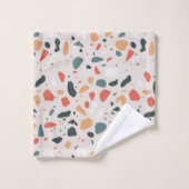 Terrazzo Muster Badhandtuch Set (Waschlappen)