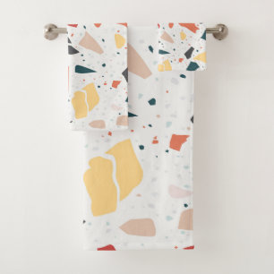 Terrazzo Muster Badhandtuch Set