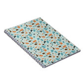 Terrazzo-Muster Blau Notizblock (Rechte Seite)
