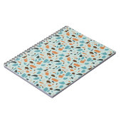 Terrazzo-Muster Blau Notizblock (Linke Seite)