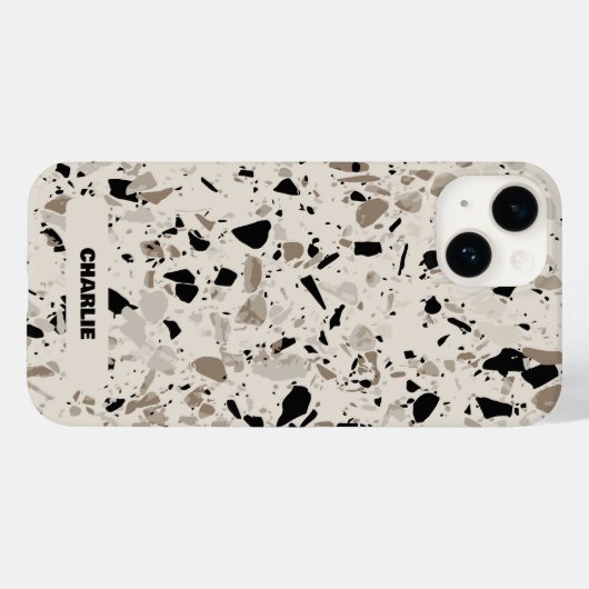 Terrazzo Muster Case-Mate iPhone Hülle (Rückseite (Horizontal))