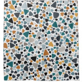 Terrazzo Muster Duschvorhang (Vorderseite)