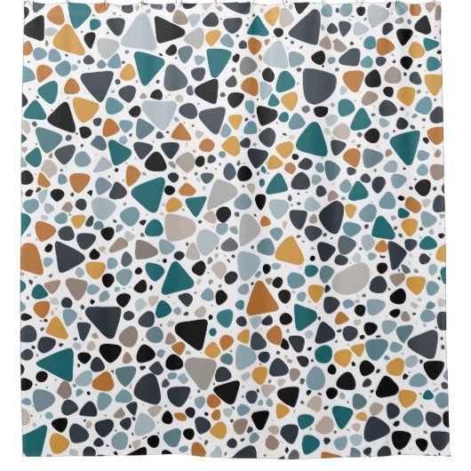 Terrazzo Muster Duschvorhang (Vorderseite)