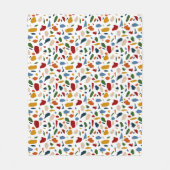 Terrazzo Muster farbenfroh Fleecedecke (Vorderseite)