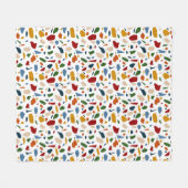 Terrazzo Muster farbenfroh Fleecedecke (Vorderseite (Horizontal))