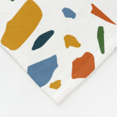 Terrazzo Muster farbenfroh Fleecedecke (Ecke)