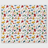 Terrazzo Muster farbenfroh Geschenkpapier (Flach)
