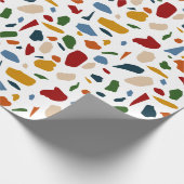 Terrazzo Muster farbenfroh Geschenkpapier (Ecke)
