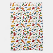 Terrazzo Muster farbenfroh Geschirrtuch (Vertikal)