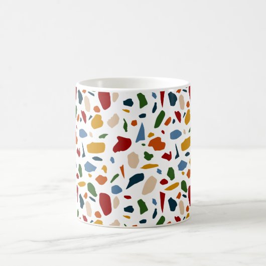 Terrazzo Muster farbenfroh Kaffeetasse (Mittel)