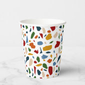Terrazzo Muster farbenfroh Pappbecher (Rechts)