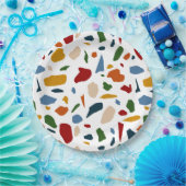 Terrazzo Muster farbenfroh Pappteller (Party)