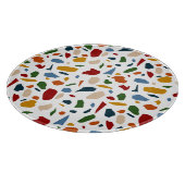 Terrazzo Muster farbenfroh Schneidebrett (Ecke)