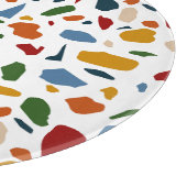Terrazzo Muster farbenfroh Schneidebrett (Ecke)