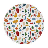 Terrazzo Muster farbenfroh Schneidebrett (Vorderseite)