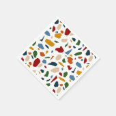 Terrazzo Muster farbenfroh Serviette (Ecke)