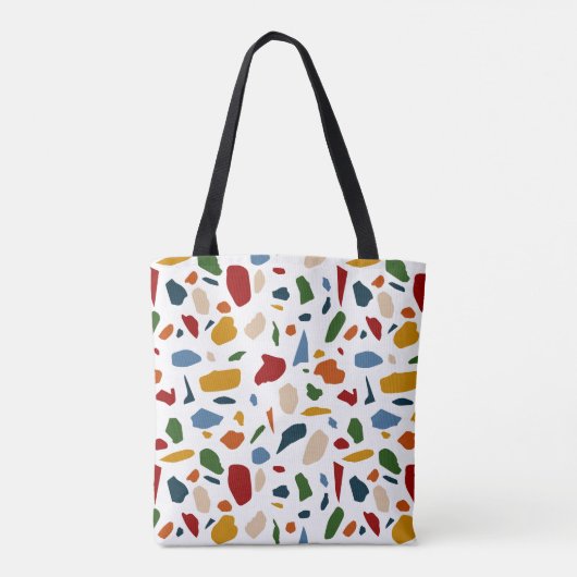 Terrazzo Muster farbenfroh Tasche (Rückseite)