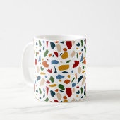 Terrazzo-Muster Farbig Kaffeetasse (Vorderseite Links)