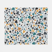 Terrazzo Muster Fleecedecke (Vorderseite (Horizontal))