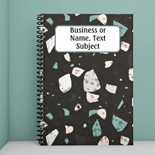 Terrazzo-Muster für Greenish Accent & Earthtones, Notizblock