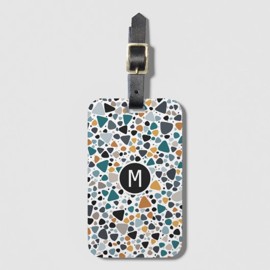 Terrazzo Muster Gepäckanhänger (Vorderseite Vertikal)