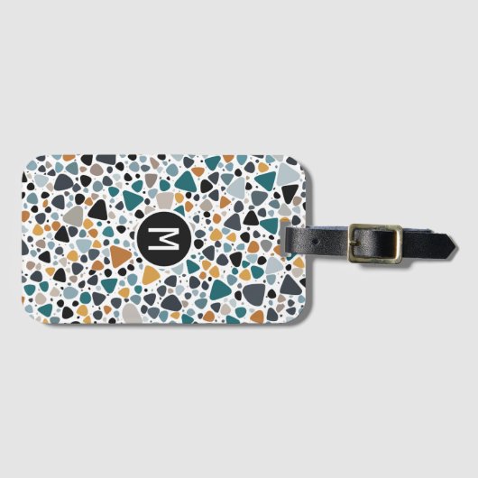 Terrazzo Muster Gepäckanhänger (Vorderseite (Horizontal))