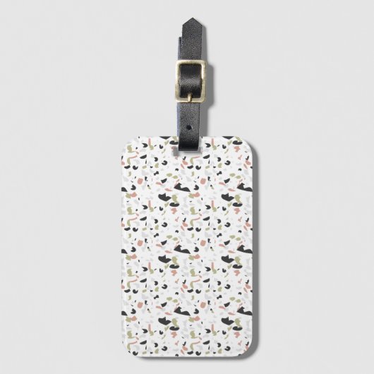 Terrazzo-Muster Gepäckanhänger (Vorderseite Vertikal)