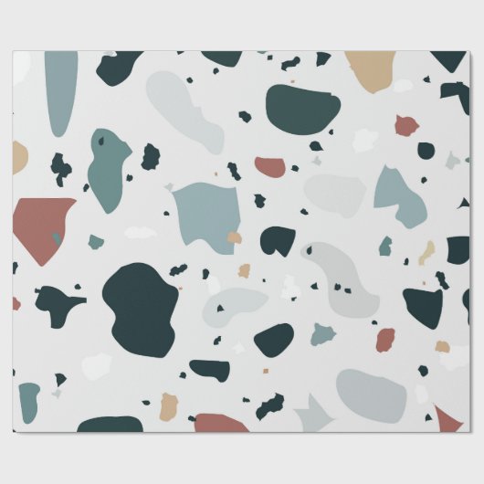 Terrazzo Muster Geschenkpapier (Flach)