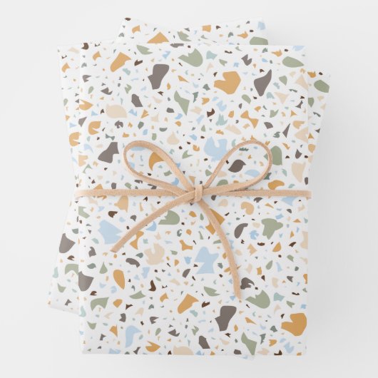 Terrazzo-Muster Geschenkpapier Set (Beispiel)