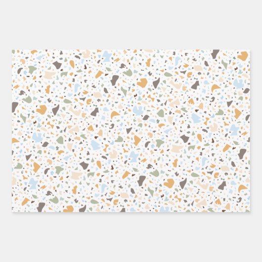 Terrazzo-Muster Geschenkpapier Set (Vorderseite)