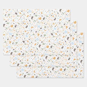 Terrazzo-Muster Geschenkpapier Set