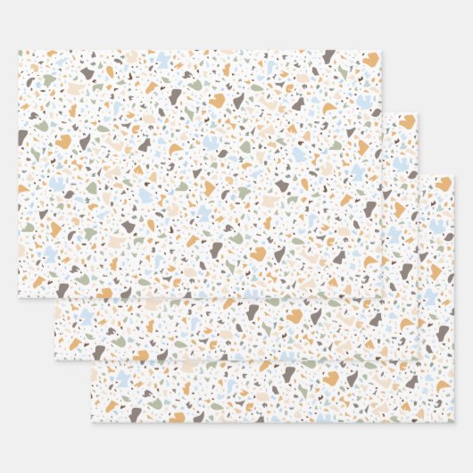 Terrazzo-Muster Geschenkpapier Set (Set)