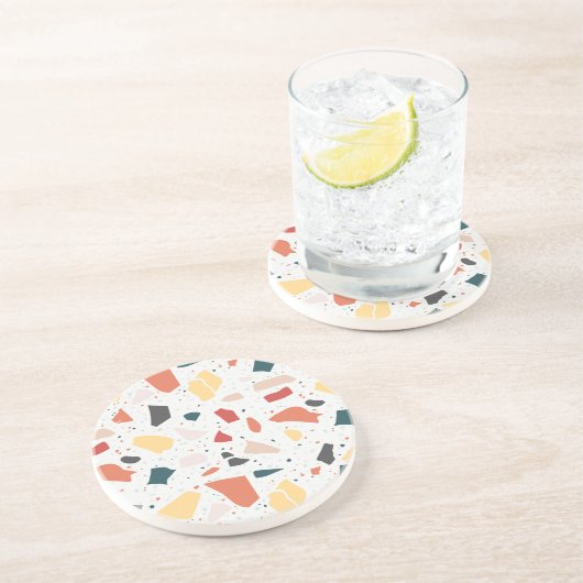 Terrazzo Muster Getränkeuntersetzer (Seite)